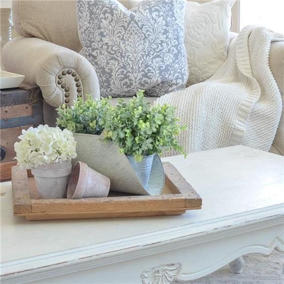 Artificial 6Pcs Faux Eucalyptus Leaves Stems Spray Fake Plants Indoor Eucalyptus - Picture 3 of 7